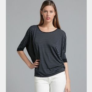 Boxy Striped T-shirt with gathered back